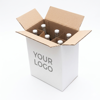 Boîte d'emballage pour boissons en carton recyclable avec impression flexographique personnalisée, boîte de 6 bouteilles de bière, boissons énergisantes, porte-bouteilles écologique