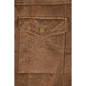 Chaleco de Cuero Genuino de la Mejor Calidad, Cálido e Impermeable para Otoño e Invierno, con Diseño sin Mangas y Bolsillos, en Venta - Product Image 5