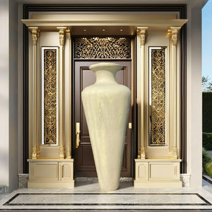 Grand vase moderne en fibre de verre, unique, sans flamme, pour centre de table de Noël ou de mariage, décoration de sol - Product Image 4