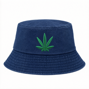 Chapeau Bob Unisexe Pliable Brodé - 100% Coton, Protection Solaire, Voyage, Cyclisme, Pêche, Fête, Chapeau Décontracté, Motif Feuille d'Érable, Quatre Saisons - Product Image 1