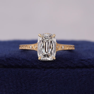 Bague de fiançailles en diamant taille émeraude pour femme, classique, or 14 carats, diamant de laboratoire certifié IGI - Product Image 6