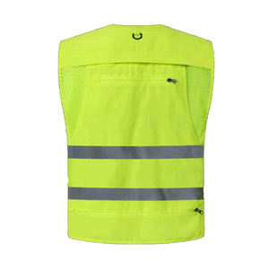 Vêtements de travail, gilet de sécurité avec logo personnalisé, tissu 100% polyester de haute qualité, type réfléchissant, ingénieur, imperméable, ANSI classe 2 EN ISO - Product Image 3