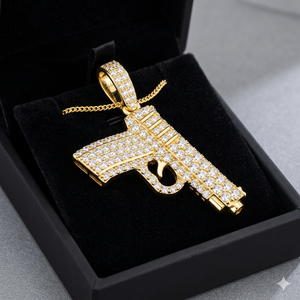สร้อยคอจี้ดาบประดับเพชรทรงฮิปฮอปสุดเทรนดี้จาก SHRAMAN DIAMOND ทอง 10K เพชรเจียระไนแบบบริลเลียนท์ เพชรเลี้ยงในห้องปฏิบัติการ ดีไซน์หรูหรา - Product Image 4