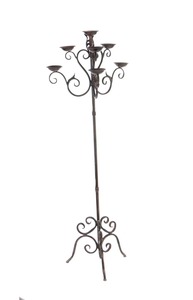 Fancy Iron Five Arm Candelabra Floor <b>Standing</b> Candle Holder for Home Decoration At Cheap Price - Product Image 3