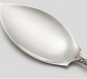 Cuillère de service vintage plaquée argent avec manche floral, manche long, finition miroir, en acier inoxydable, pour mariage et dîner - Product Image 2