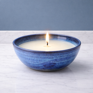 Recipiente de Cerámica para Velas con Diseño de Musgo Forestal, Cuenco Ancho y Bajo, Grueso, Duradero, Resistente al Calor, Acabado Liso y Brillante, para una Sola Vela, Decoración Premium para el Hogar - Product Image 3