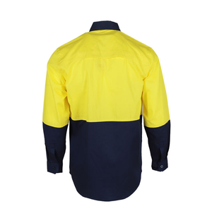 Camisa de Trabajo de Alta Visibilidad para Hombre, Manga Larga, Color Naranja Fluorescente, Amarillo, con Parches - Product Image 6