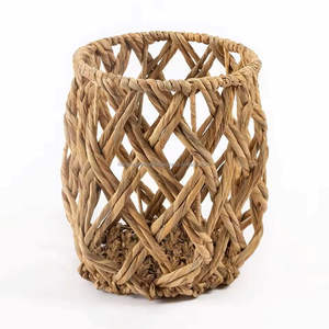 Panier de rangement en jacinthe d'eau naturelle de haute qualité, fait à la main, en vrac, écologique, production durable en provenance du Vietnam - Product Image 5