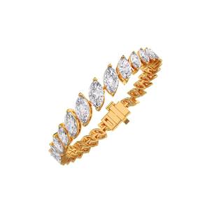 Natural Stone Pave Band Bracelet Classic <b>Gold</b> Diamond <b>Bangle</b> Bracelet Women's Everyday Wear Round Brilliant Cut Bracelet - Product Image 2