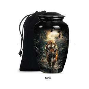 Urna de cremación de metal negro grande de la mejor calidad para cenizas humanas, para adultos, mujeres y hombres, urna de 10 pulgadas con bolsa de terciopelo gratis. - Product Image 2