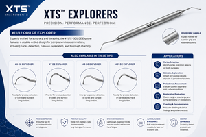 XTS ™ # เครื่องมือสำรวจช่องปากแบบสองหัว 5 Cowhorn DE Explorer # 6 สแตนเลสสตีลเซโทเมดโปร - Product Image 3