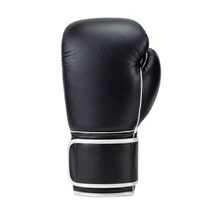Gants de boxe noirs et blancs en gros, renforcés, double couture, mousse gel haute densité, personnalisables, classiques, respirants, pour l'entraînement - Product Image 3