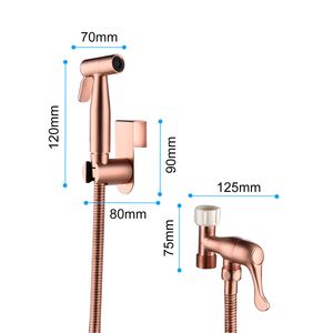 Spruzzatore Bidet Portatile in ABS per Uso Alberghiero, Kit Spruzzatore Bagno Facile da Installare con Tubo e Accessorio Spray in Acciaio Inossidabile - Product Image 1