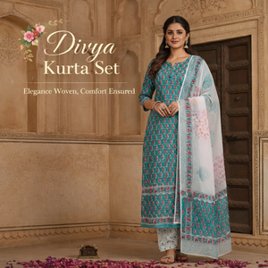 Traje Indio de Algodón con Estampado Floral Blanco y Azul para Mujer |   Salwar Kameez Punjabi de Alta Calidad con Estampado a Mano |   Conjunto de Ropa Casual Étnica - Product Image 5