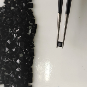 Onyx noir naturel 3 mm, taille carrée, qualité supérieure, pierres précieuses en vrac certifiées Red Mountain Gems pour la fabrication de bijoux - Product Image 2