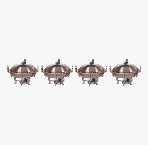 Elegante juego de 4 calentadores de comida tipo buffet con trípode de acero inoxidable para catering y fiestas al mejor precio - Product Image 4