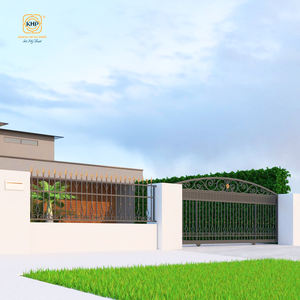 Portail coulissant en fer forgé orné de style néoclassique, sur mesure, artistique, forgé à la main, style français, entrée de villa, modélisation 3D personnalisée - Product Image 3