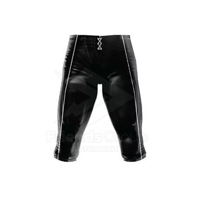 Ensemble de maillots et pantalons de football américain pour hommes, design personnalisé, 100% polyester, impression par transfert thermique, sangles élastiques, fermeture à boucle, taille plus - Product Image 3