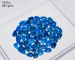 Lote de Cabujones de Apatita Azul, Piedras Preciosas Naturales Azules Pulimentadas, Piedras Sueltas al por Mayor, Suministros para la Fabricación de Joyería - Product Image 2