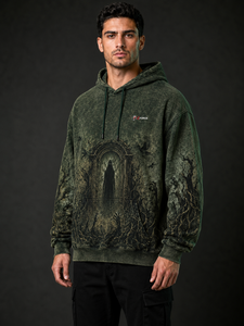 Sudadera con Capucha para Hombre, Estilo Acid Wash, Premium, Gruesa, con Tela Lavada al Ácido, Interior Suave y Diseño Clásico de Pullover - Product Image 5