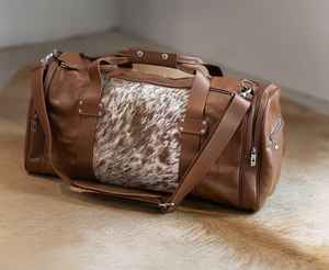 Bolsa de Viaje de Cuero Vacuno, Hecha a Mano, Duradera, con Cierre, Portátil, Vintage, de Gran Capacidad - Product Image 2