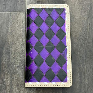 Nouveau portefeuille long personnalisé pour homme en cuir de vachette à carreaux, élégant et tendance, porte-monnaie et pochette, cadeau unisexe - Product Image 4