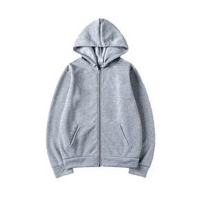 Sweat à capuche zippé intégral pour homme, coupe classique, de marque, pour l'hiver, style décontracté, épais, uni, grande taille, doux au toucher - Product Image 6