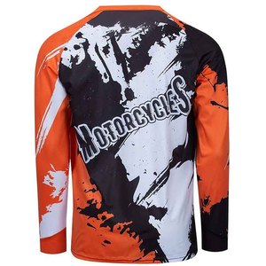 Camiseta de Motocross de Manga Larga para Hombre, Sublimada, de Secado Rápido, para Carreras, con Patrón Negro, Rojo, Amarillo y Blanco, para Todas las Temporadas - Product Image 4