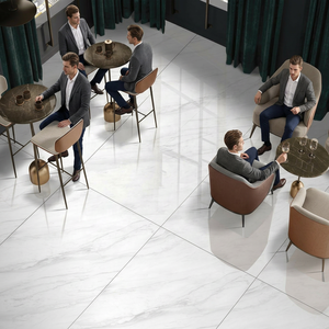 Carrelage en pierre frittée brillante blanche Carrara Supremo 1600x3200x12mm Porcelaine bleue pour murs et sols 160x320cm Marbre italien - Product Image 5