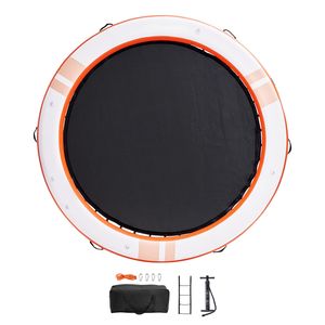 8FT <b>Inflatable</b> <b>Floating</b> Dock Platform and 5FT Trampoline Mesh Pool Non-Slip Water Mat <b>Inflatable</b> Water Amusement Facilities - Product Image 1