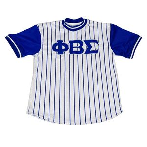 Maillot de baseball à rayures Phi Beta Sigma pour hommes – Coupe confortable, qualité supérieure, vêtements de fraternité grecque, tenue athlétique décontractée - Product Image 2