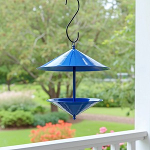 Copper Finish Hanging Bird Feeder Tray Weather Resistant Outdoor Wild Bird Seed Feeder For <b>Garden</b> Patio Yard Decor - Product Image 5