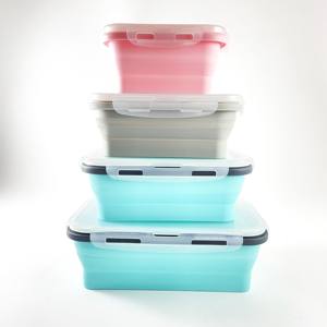 Lonchera Rectangular Plegable – Silicona de Grado Alimenticio, Apta para Lavavajillas y Ahorra Espacio, Bento para Oficina, Escuela y Picnics - Product Image 2