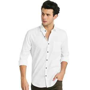 Vente en gros de chemises en coton personnalisées pour hommes à la mode T-shirts décontractés à manches longues avec col polo - Product Image 4