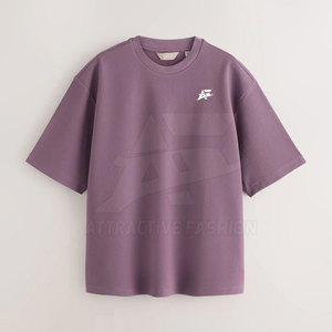 เสื้อยืดทรงบ็อกซี่ผู้ชายขายดี แห้งเร็ว รับผลิตแบรนด์ส่วนตัว สีตามสั่ง MOQ ต่ำ ขายดี - Product Image 4