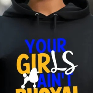 เสื้อฮู้ดพิมพ์ลายกราฟิกสำหรับผู้หญิง YOUR GIRLS IN RHOYAL สีดำ เสื้อสเวตเชิ้ตมีฮู้ดแบบสวมหัว สไตล์ลำลอง แฟชั่นสตรีทแวร์ แอปพลิเคชันสั่งทำเสื้อสำหรับชมรมนักศึกษา - Product Image 5