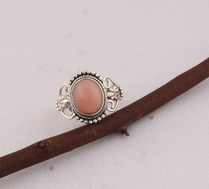 <b>Dainty</b> Pink Opal <b>Ring</b> 925 Sterling Silver Minimalist Jewelry Stackable Pink Gemstone <b>Ring</b> for Women Thin Band Daily Wear Jewelry - Product Image 6
