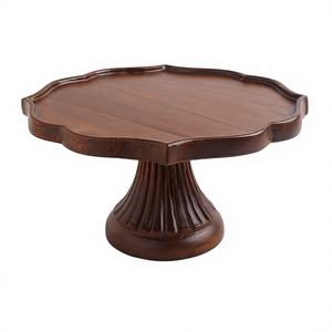 Support de serveur de gâteau en bois de conception chaude de souper exportateur en gros nouveau design fait à la main support de gâteau en bois Fabrication directe en usine - Product Image 2