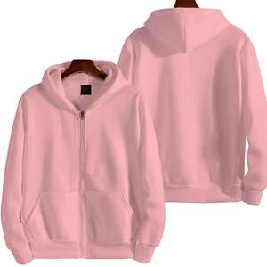 <b>Pink</b> Unisex Pullover <b>Hoodie</b> Slim Fit Letter Pattern Casual Eco-Friendly 100% Cotton Long French Terry Sweatshirt Pocket Winter - Product Image 1