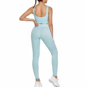 Leggings de sport personnalisés pour femmes, vêtements de fitness respirants, ensembles de yoga sans couture en vente en ligne - Product Image 3