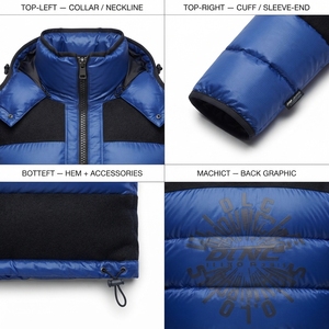 Veste matelassée pour homme Olinc Sports Premium, coupe ample, nylon haute densité, ripstop, streetwear européen, manteau d'hiver en duvet - Product Image 4
