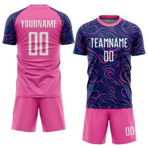 Maillot de football personnalisé pour adulte – Nom d'équipe personnalisé, uniforme par sublimation 100 % polyester respirant et léger, manches courtes, toutes saisons - Product Image 1