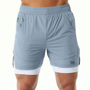 Pantalones Cortos Deportivos Casuales de Alta Calidad para Hombre, 100% Poliéster, Sólidos, de Secado Rápido, Transpirables, Antideslumbrantes, para Correr y Hacer Ejercicio al Aire Libre - Product Image 4