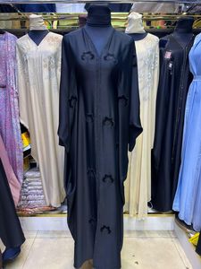 High Quality Modest Dubai Beaded Sequined <b>Long</b> Sleeve Abaya Muslim Traditional Handmade Wedding Women Breathable V Neck - Product Image 5