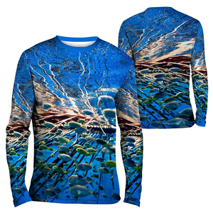 เสื้อตกปลาแขนยาวสำหรับผู้ชาย แห้งเร็ว ป้องกันรังสียูวี 50+ สำหรับกิจกรรมตกปลาและกิจกรรมกลางแจ้ง - Product Image 3