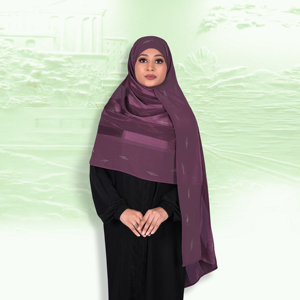 Elegante Hiyab Musulmán de Chifón Sólido con Detalles Discretos de Piedras, Suave y Ligero, para Oración y Uso Diario - Product Image 5