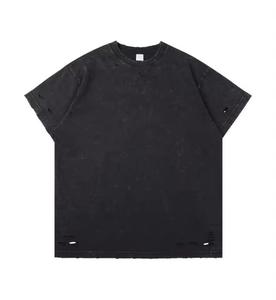 Camiseta Extra Grande para Hombre, 100% Algodón, Manga Corta, Azul Sólido, Cuello Redondo, Tejido de Punto, Corte Casual - Product Image 6