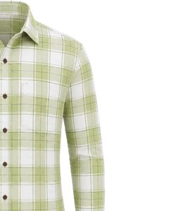 Camisa a Cuadros Verde Lima y Blanca Personalizada para Hombre, Camisa Casual Formal de Manga Larga con Botones, Franela de Algodón, Ropa de Oficina, Camisa Personalizada - Product Image 5