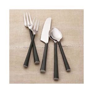 Couverts plaqués noirs d'acier inoxydable de coutellerie de noce de style moderne pour l'hôtel de restaurant - Product Image 3