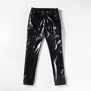 <b>Men</b>’s Custom <b>Leather</b> Pants Motorcycle Riding Biker <b>Trousers</b> Slim Fit Fashion Streetwear Premium Genuine <b>Leather</b> Wear - Product Image 1